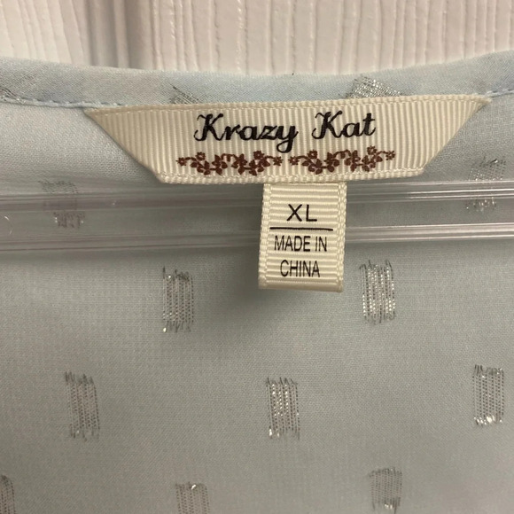 Krazy Kat Tunic Blouse Size XL - Picture 3 of 5